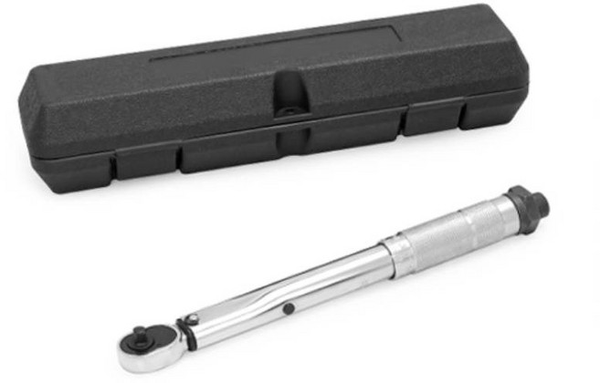 WORKPRO 1/4인치 토크렌치 자동차 정비공구 래칫 스패너 휴대용 자전거공구 라쳇 기계설비 작업용 렌치 라이딩 고급형 수공구 클릭타입 조정 가능한 토크 키트 스케일 포함, 1개