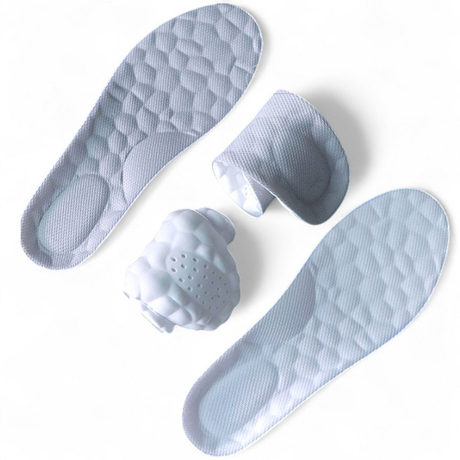 기능성 운동화 족적근막염 평발 신발 깔창 한쌍 쿠션 군인 구름 키높이 기능성깔창, 화이트, 1개