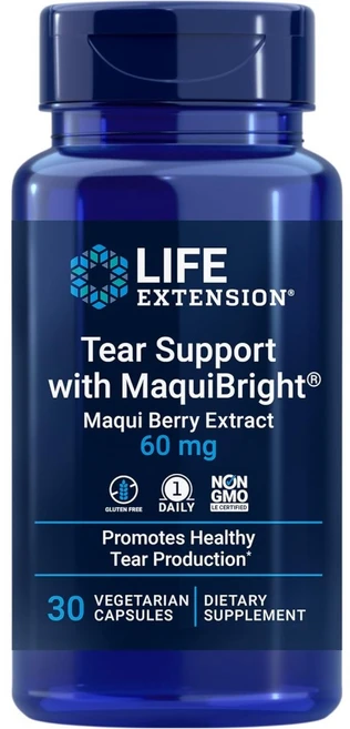 라이프익스텐션 티어 서포트 with MaquiBright 60mg 30베지캡슐, 1개, 30정 - 쿠팡