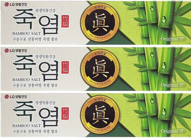 LG 죽염치약 오리지날 진 160g, 3개