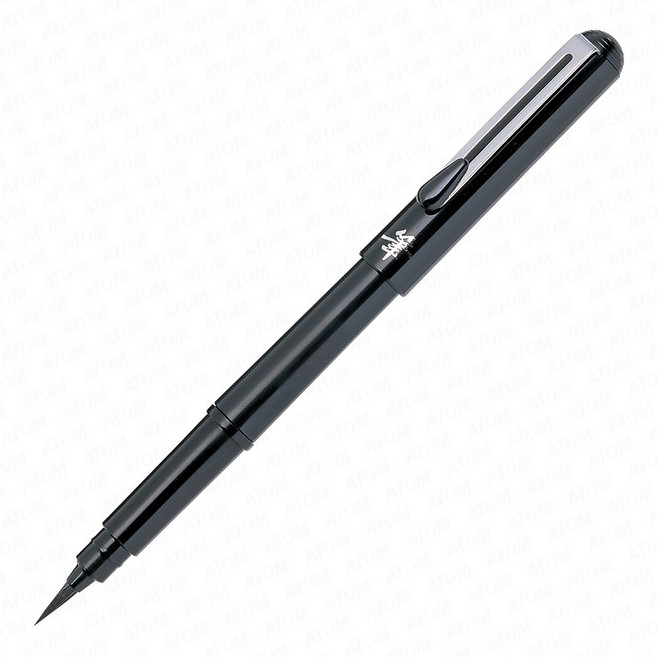 PenteL 펜텔 포켓 브러시펜 XGFKP 키라리 GFKP3 휴대용 캘리그래피 붓글씨 붓펜 수성안료 캡식, GFKP-A(휴대용 잉크색 :블랙), 블랙(GFKP-A)