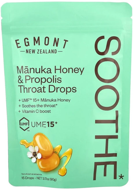 에그몬트 마누카꿀 프로폴리스 목캔디 UMF15+ 15개입 90g EGM-93058 - 쿠팡