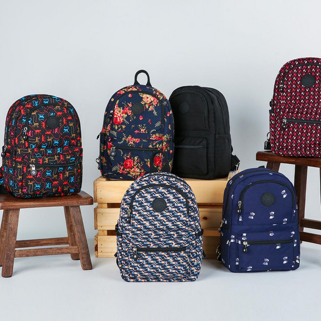 할머니 때안타는 꽃무늬 가벼운 베낭가방 미니백팩 아줌마가방 어머니여행가방