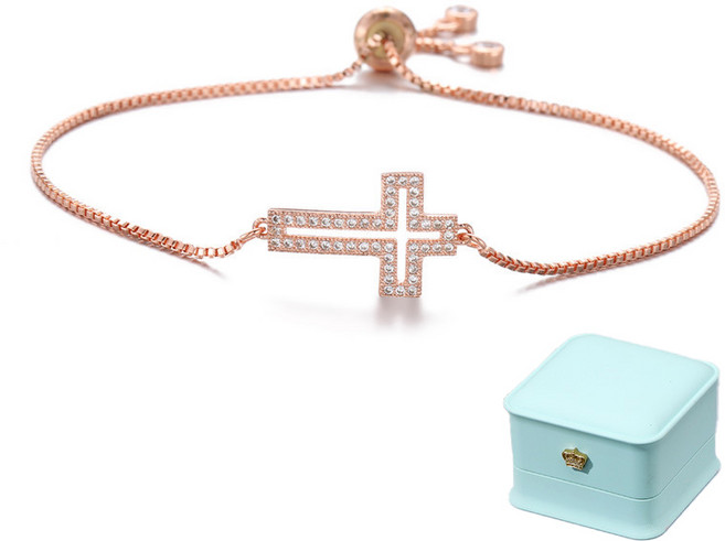 르떼르넬 JSWB024 Silver 십자가 크로스 사랑 여자 실버 골드 로즈골드 팔찌 은팔찌