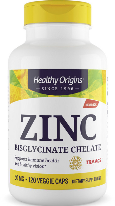 헬시오리진스 아연 비스글리시네이트 킬레이트 50mg 베지 캡슐, 120정, 1개