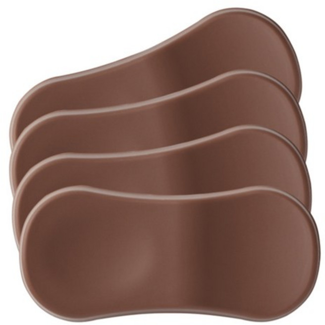 디아르 플래티넘 실리콘 수저 받침, Chocolate brown, 16개