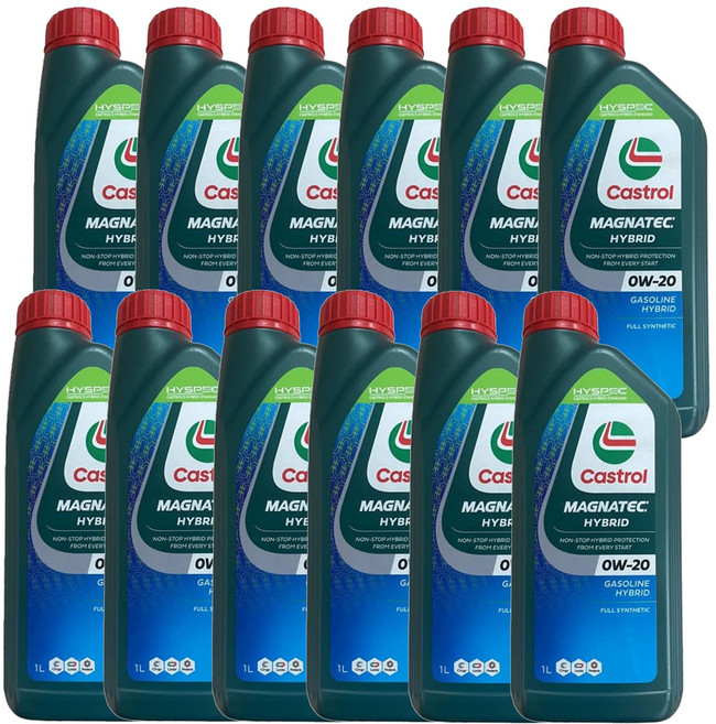 캐스트롤 마그네틱 하이브리드 SQ 0W20 1L x 12개 1박스 하이브리드 전용 100% 합성 엔진오일 (HYSPEC 규격 인증 신제품) 특수 정제된 지능형 분자 적용, 0W-20