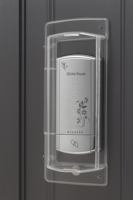 도어락 레인커버 보조키형 샤시문 유리문 디지털 번호키 방수커버, 1개, RC 2_보조키/샤시문/대문용