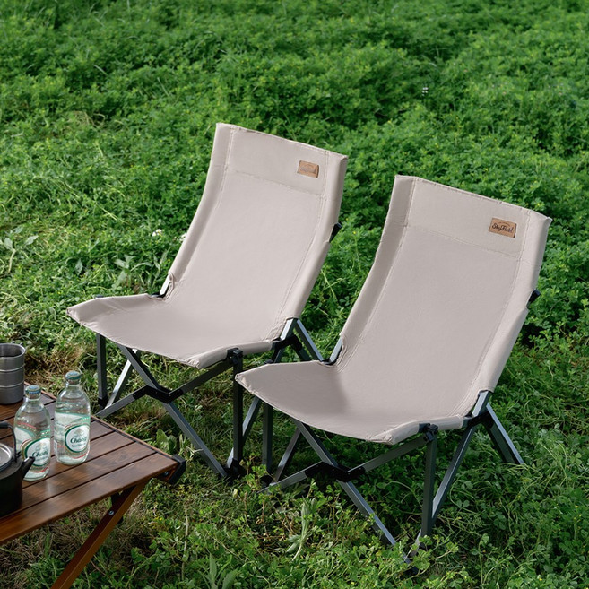 스카이필드 미니 릴렉스체어 STEEL (SF-CH-111) / 경량 보조 휴대용 의자 낚시 캠핑 등산 피크닉 바비큐, 블랙, 1개