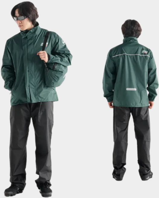 아이언 레인디펜더 오토바이 우비 상하의 세트, 그린