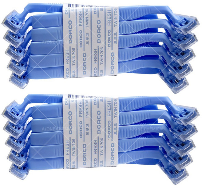 도루코 프레쉬 2중날 일회용 면도기, 10개입, 2개