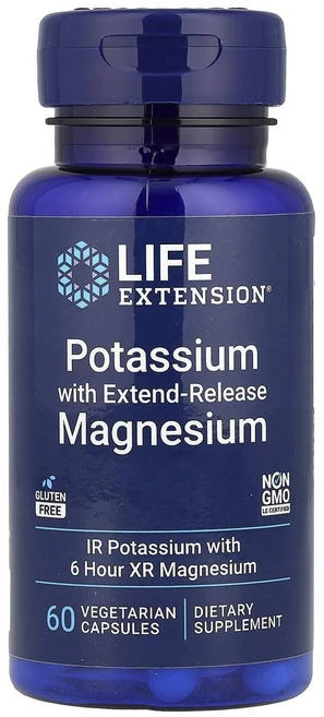 라이프익스텐션 마그네슘 칼륨 서방형 마그네슘 함유 베지 캡슐 60정, 1개 - 쿠팡