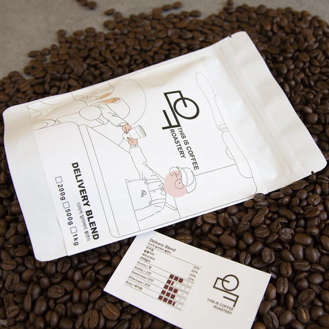 디이커로스터리 고소한 딜리버리 블렌드 원두, 홀빈(원두), 200g, 1개