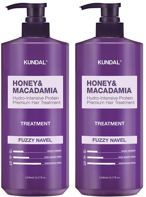 쿤달 트리트먼트 퍼지네이블향, 1.058L, 2개