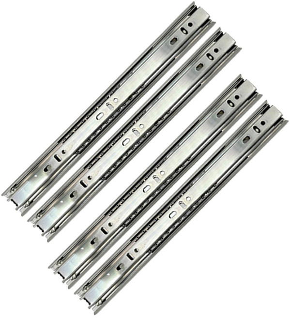 유피 서랍레일 3단 볼레일 35폭 300mm, 실버, 4개