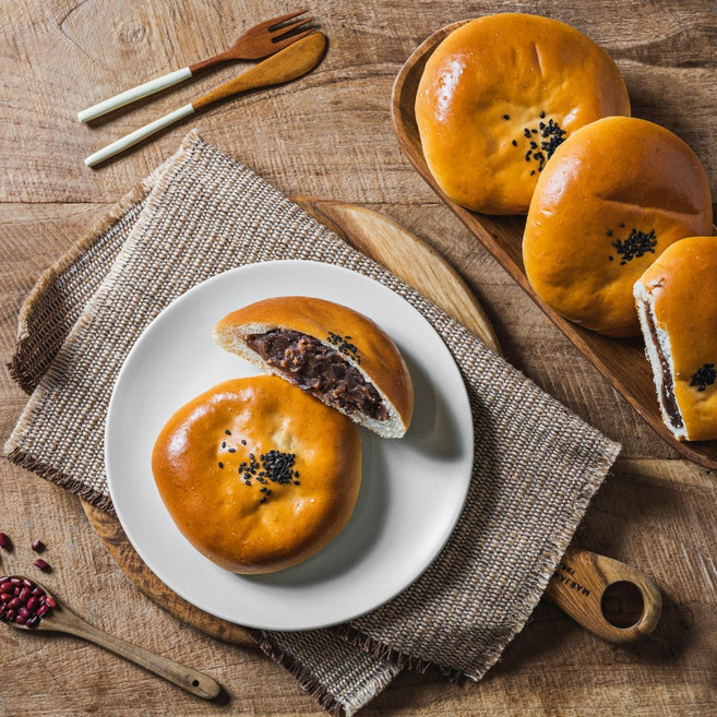 소적두 국산 통밀팥빵 (당류 5.34g/국산팥앙금), 6개, 90g