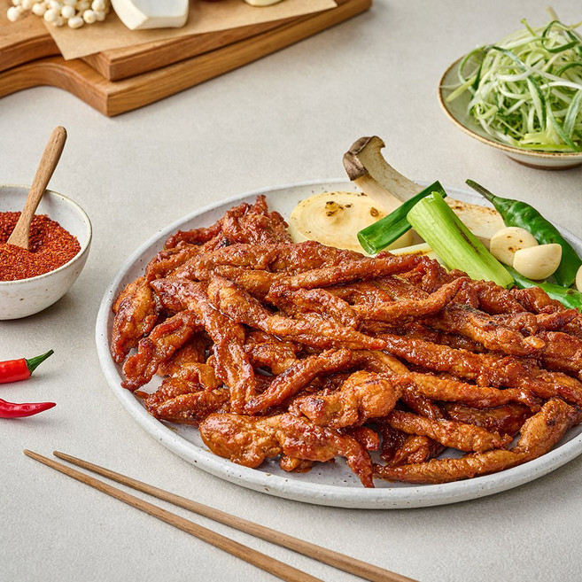 정채움 정성 가득 채운 닭목살구이 400g 양념 닭 특수부위 캠핑 밀키트, 1개