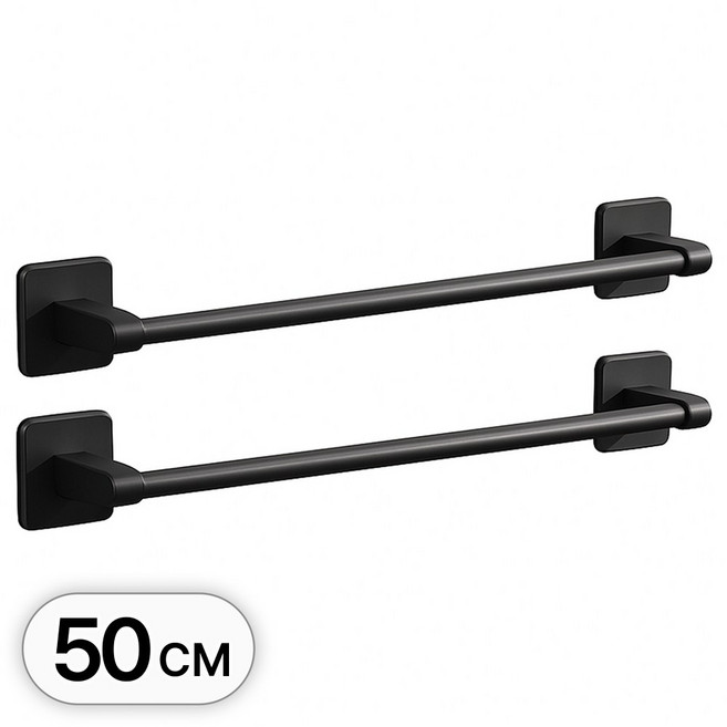 투데이리빙 1+1 부착식 대형 슬리퍼 거치대 욕실 거실 실내 실내화 정리 걸이 무타공 실내용 정리대, 2개, R98341B(블랙