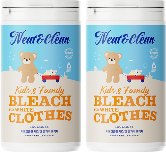 니트앤클린 키즈 앤 온가족 표백제, 2개, 1kg