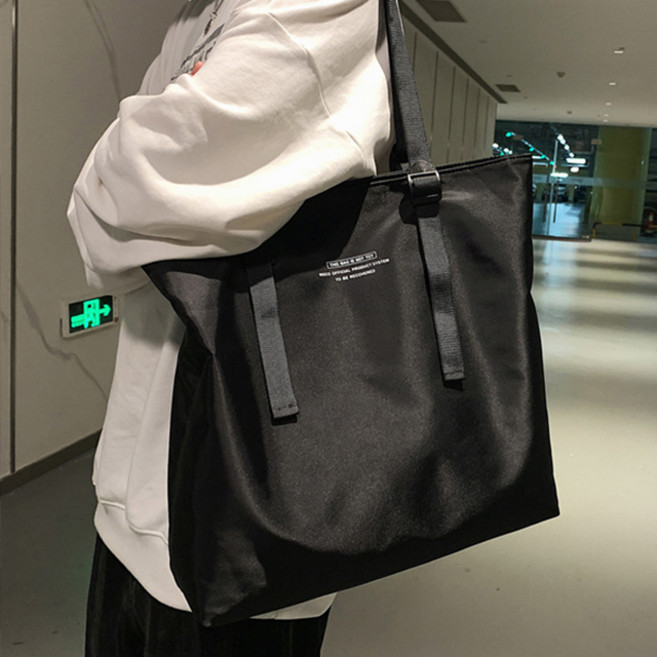 엘다르 모테르 가벼운 생활방수 에코백 (2 Color) 빅숄더백 대학생에코백 튼튼한에코백