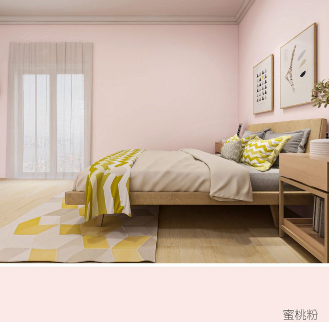 LogFun 樂客居家乳膠漆 無甲醛內牆漆 防霉抗裂免稀釋 快乾淨味 1.2kg 蜜桃粉, 蜜桃粉,1.2kg(超取限2罐), 1個