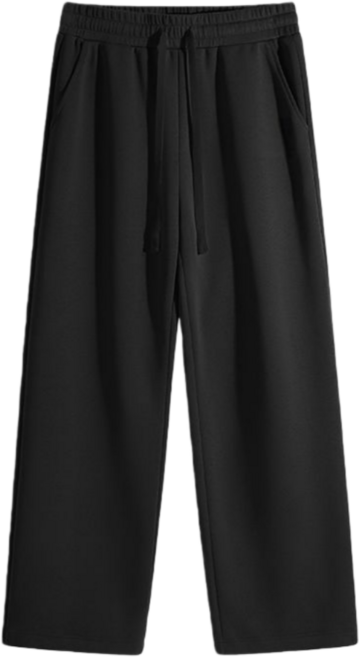 Makone 남성 스트레이트 순면 트레이닝 바지 심플 슬랙스 팬츠