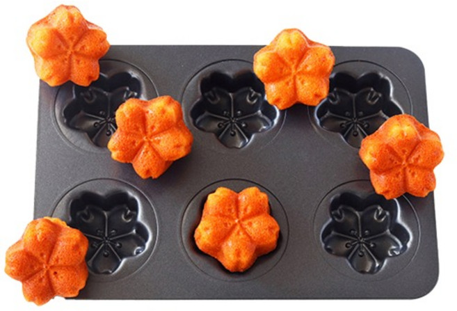 상하이 버터떡틀 큐트미 벚꽃팬 6구 머핀 휘낭시에 마들렌틀, 1개