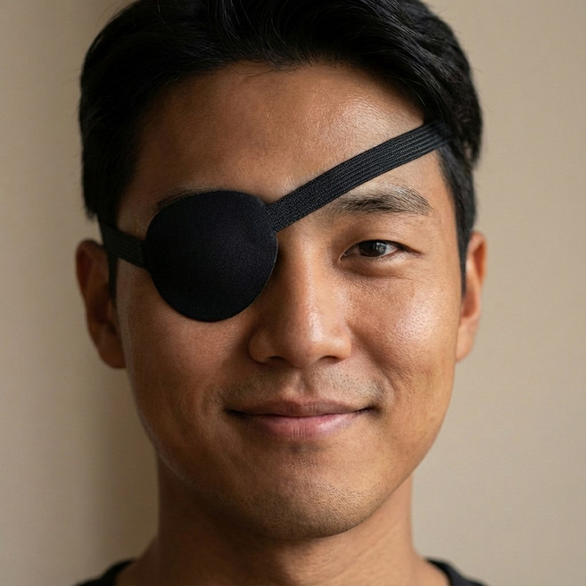 오목한 눈 가리개 외눈 안대 고밀도스펀지 (고급형)