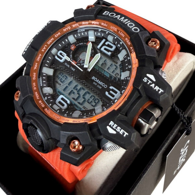 사츠 남성 스포츠시계 전자 디지털 방수 손목시계 군인 아웃도어 알람 백라이트