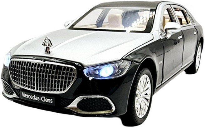 마이바흐 벤츠 S680 다이캐스트 1:24, 실버블랙 투톤, 1개