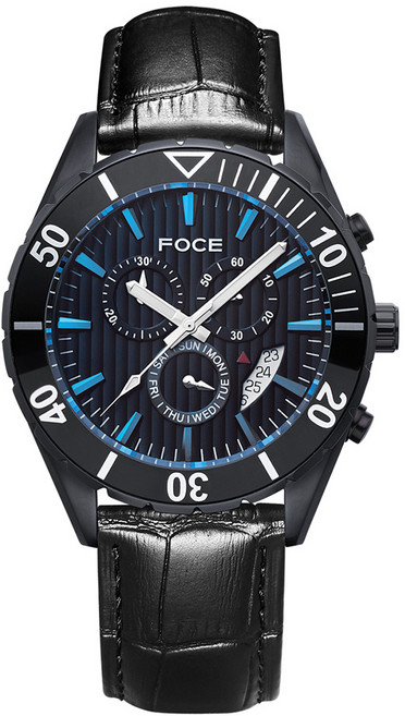 포체밀라노 스위스 무브먼트 남성용 가죽시계 44mm