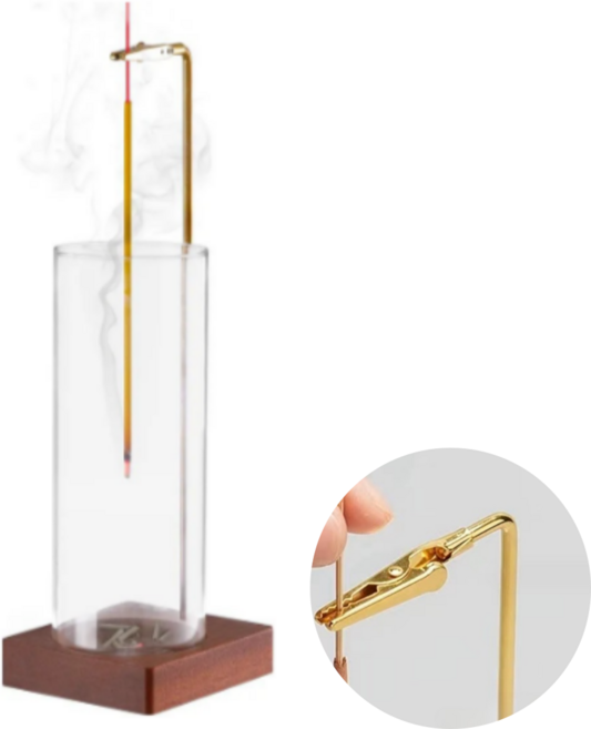 리비움 집게형 유리 인센스 스틱 홀더 거치대