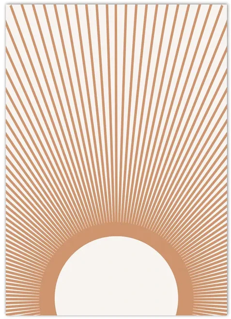 립오일 립틴트 립글로스추상 중반 세기 터 Boho 테라코타 썬 문 캔버스 풍경 북유럽 벽 아트 그림 거실, 05 A3 30x42cm No Frame, 05 N101, 1개