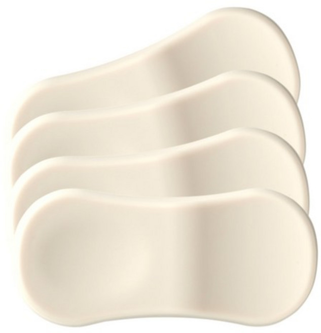 디아르 플래티넘 실리콘 수저 받침, IvoryColor, 16개