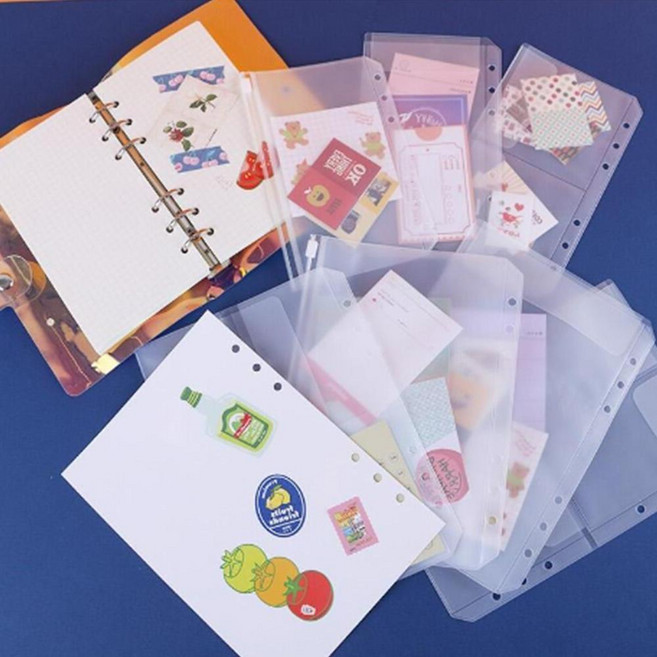다꾸파일 스티커 투명 보관 정리 바인더 화일 페이퍼, 1개, 몽땅 A6 2칸