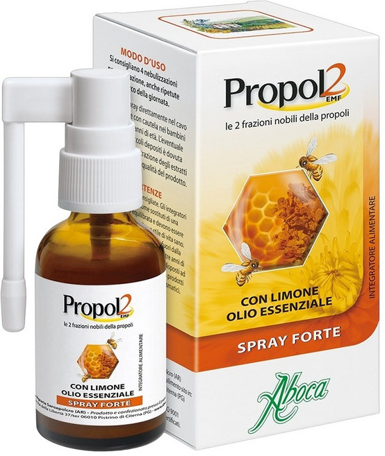 Aboca Propol2 EMF 雙蜂膠噴劑 檸檬精油, 1個, 30ml/瓶 (效期2028/01), 30ml