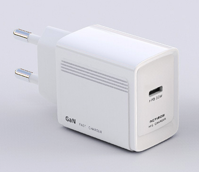 [낭만스토어] 엑티몬 GaN PD 30W 초고속 충전기 어탭터 (C-type), 1개, 화이트