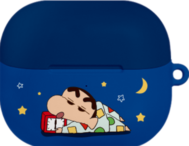 정품 짱구는 못말려 짱구 갤럭시 버즈3 프로 FE 호환 하드 케이스, 컬러 네이비 짱구, 버즈3/버즈3프로/버즈3FE 호환