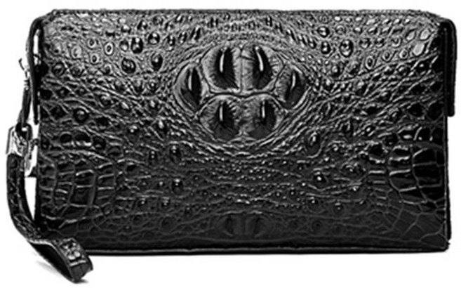 남자 악어무늬 손가방 가죽클러치백 외출코디 남편선물 출근룩 모던룩 베이직 손지갑