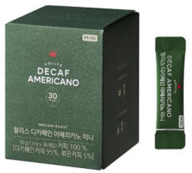할리스 디카페인 아메리카노 미니 30T 1개, 30개입, 30g