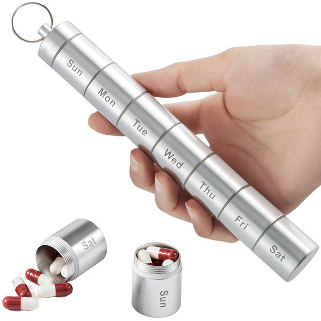 일주일 알약케이스(7칸), 실버, 1개