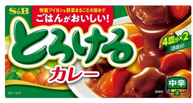 일본 에스비 토로케루 카레 약간매운맛 144g 8인분 중간매운맛