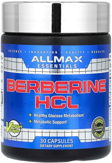 올맥스 ALLMAX Essentials Berberine HCL 500 mg 30 Vegan Capsules, 1개 - 쿠팡