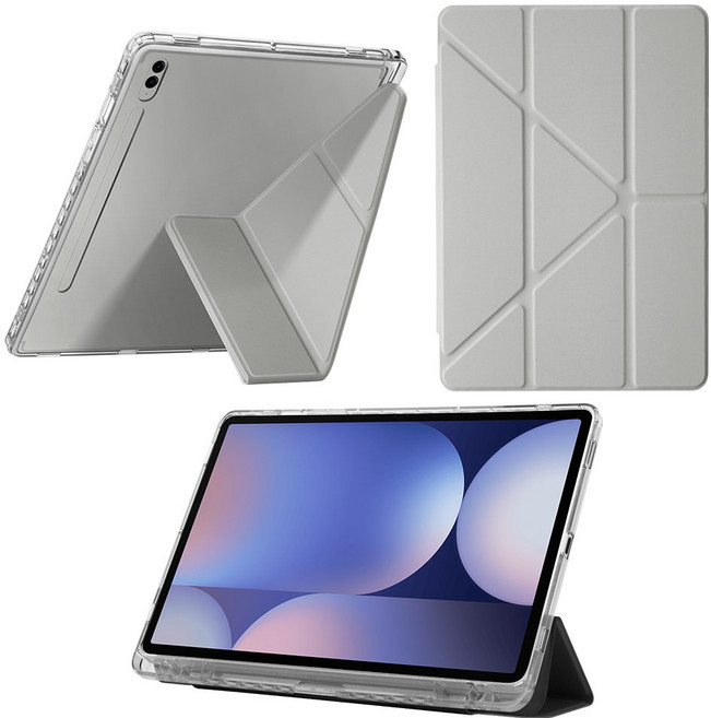 DANYCASE 아크릴 Y형 태블릿 커버 삼성 갤럭시 탭 케이스, 회색, 1개