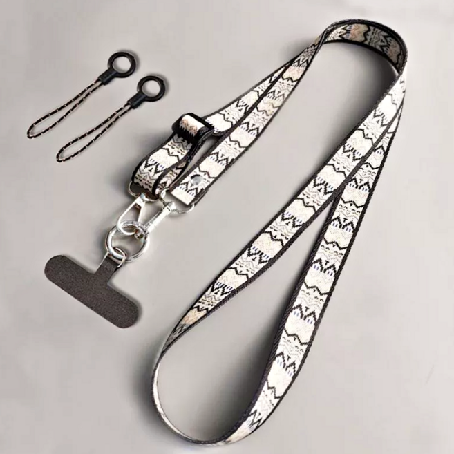 어깨가 편안하고 예쁜 크로스 바디 스마트폰 스트랩, 1개, 에스닉