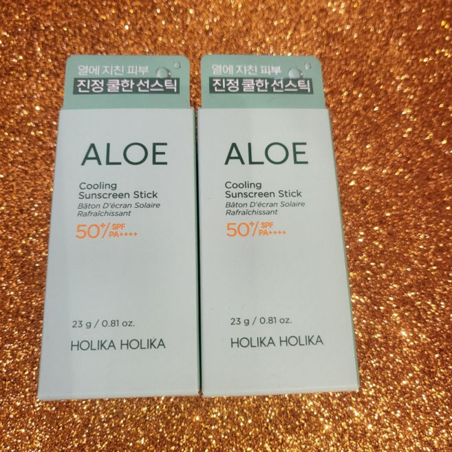 (뉴코아일산점 엔프라니정품)세상 쿨~한 선스틱 홀리카홀리카 알로에 쿨링 선스틱 1+1여행용클렌징티슈증정, 23g, 2개