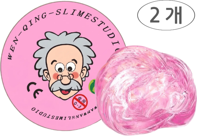 KC인증 박사퍼티 손에 안 묻는 퍼티 슬라임, 2개, 50g, 핑크
