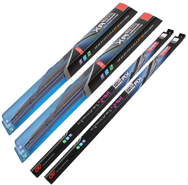 CAP 뷰맥스 플러스 레볼루션 RX 하이브리드 와이퍼 + 리필고무 사은품 / 자동차와이퍼 호환용 좌우 한대분, 1세트, QM6-(650mm+400mm)