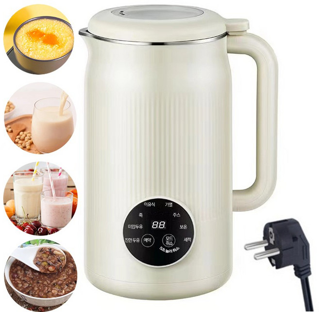 다기능 저소음 두유제조기 한글 패널 메이커 주스 죽 이유식 믹서기 1.2L 대용량 한글 액정, NS-102
