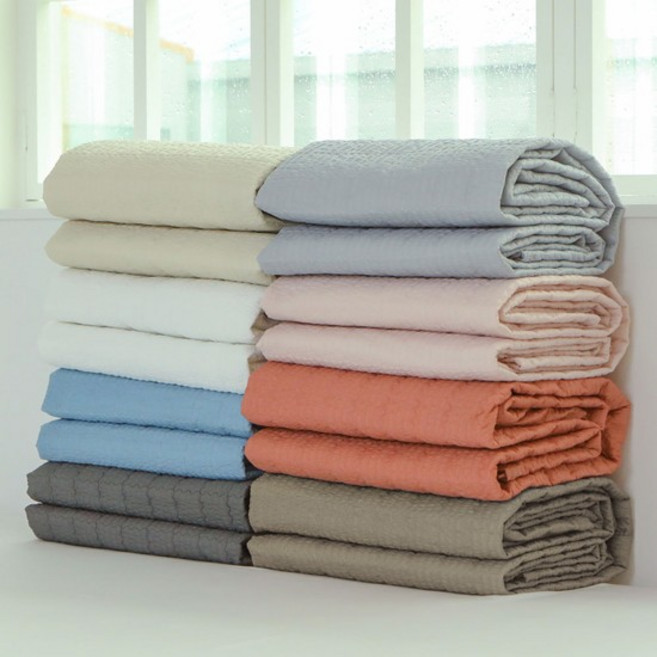 여름 항균 시어서커패드 고정밴드 침대패드 싱글 퀸 라지킹 패밀리, 04. 블루, Q(150x200), 04. 블루